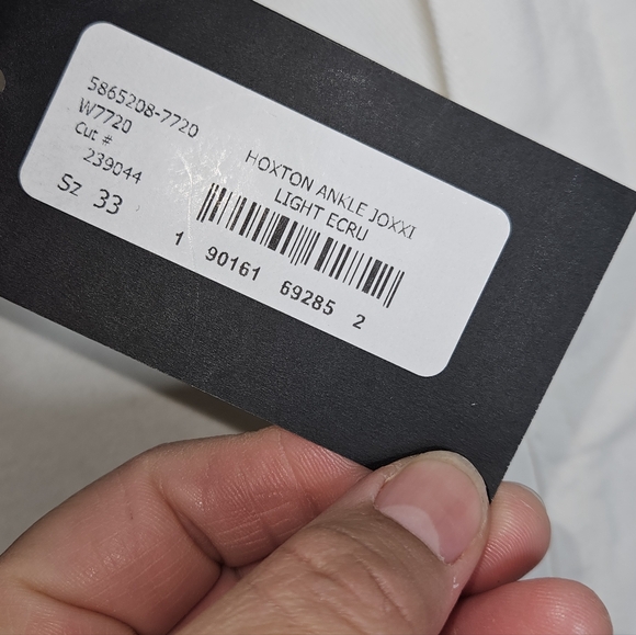 PAIGE Hoxton High Rise Ankle Skinny Jeans, Size 33, Light Ecru, NWT - Picture 3 of 8